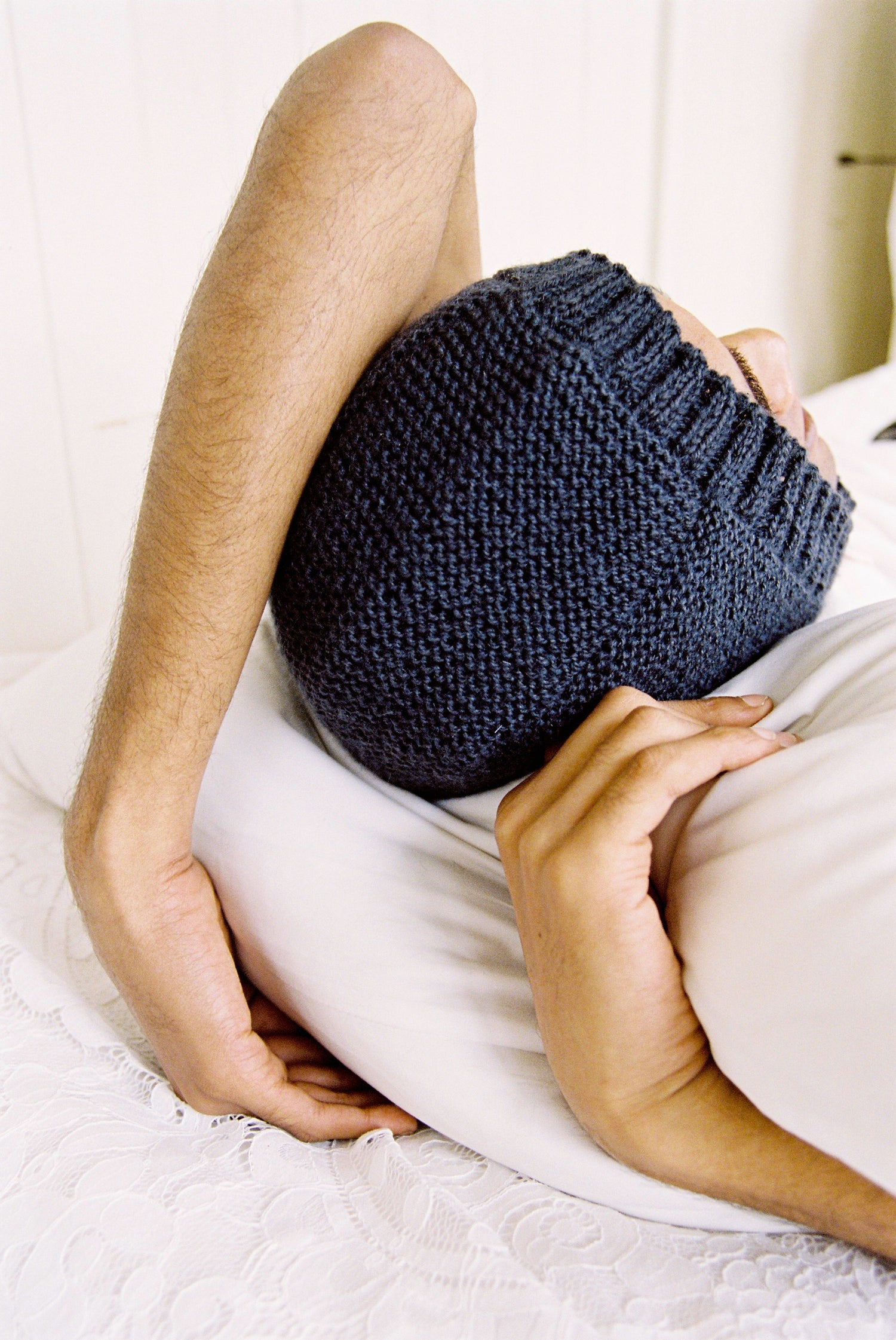 Handknitted balaclava aileen chen