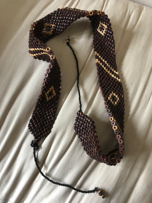 Tie belt, brown